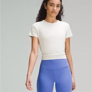 Lululemon All It Takes Ribbed Nulu T-Shirt, Bone, 6